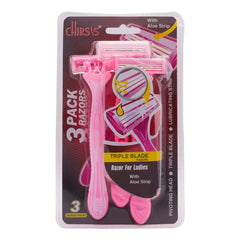 Chirs’s 3in1 Razors for Women & Girls – Triple Blade with Aloe Strip for Smooth Shaving