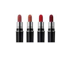 MAC Travel Exclusive Lipstick 4-in-1 Set – Mini Matte & Satin Lipsticks Collection
