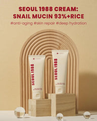 K-Secret Seoul 1988 Snail Mucin 93% + Rice Cream 100g – Hydrating & Brightening Korean Moisturizer