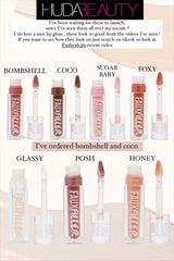 Huda Beauty Faux Filler Extra Shine Lip Gloss – Ultra Glossy, Plumping Lip Shine