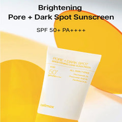 Celimax Pore+ Dark Spot Brightening Care Sunscreen 50ML – Tone-Up SPF Protection for Glowing Skin