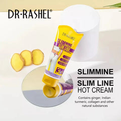 Dr Rashel Slimming Slim Line Hot Cream with Ginger Extract, Collagen & Indian Turmeric – 150 g