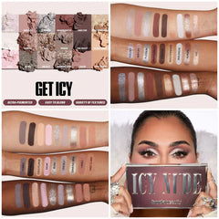 Huda Icy Nude Eyeshadow Palette – Cool Tone Nude Makeup Palette
