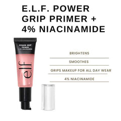 elf Power Grip Primer + 4% Niacinamide – 24ml | Smooth, Hydrate & Long-Lasting Makeup Base