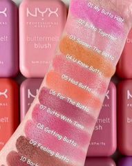 NYX Professional Makeup Buttermelt Powder Blush 5g | Silky Smooth Long-Lasting Blush