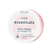 Oriflame Glow Essentials Face Cream 75ml – Vitamin E & B3 Moisturizer for Radiant Skin