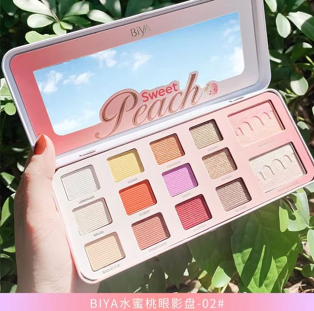 Biya 12 Colour Sweet Peach Eyeshadow