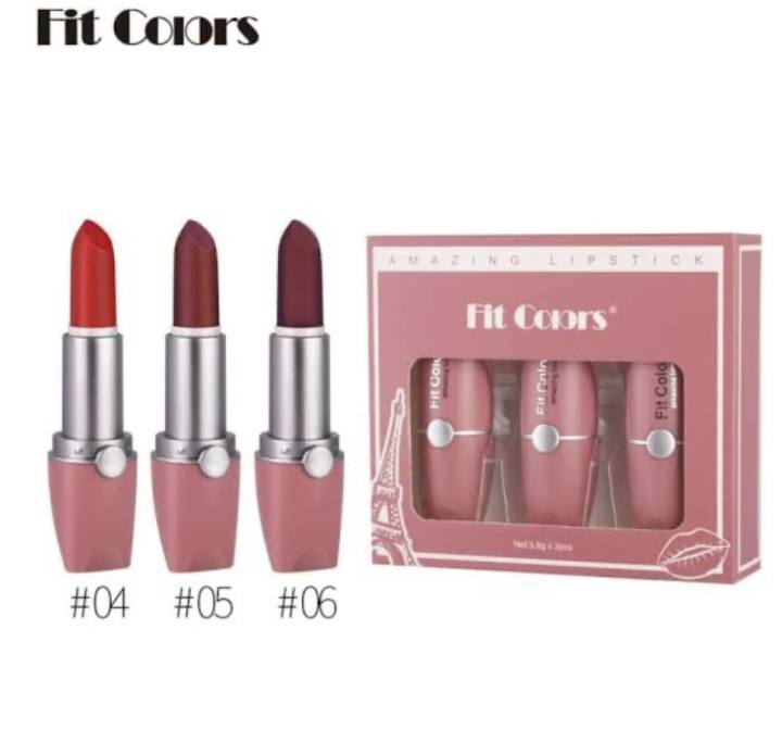 Fit Color Lipstick Set (Pack Of 3)