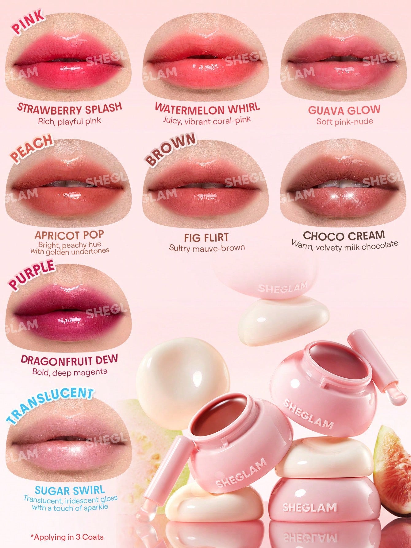 SHEGLAM Hydra Jelly Pocket Lip Jam – Sugar Swirl | Hydrating Gloss Tint