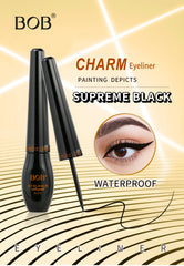 Bob Charm Painting Depicts Eyeliner Black