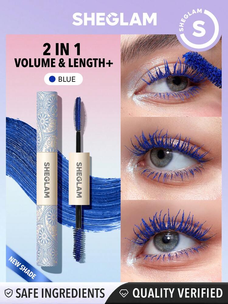 SHEGLAM All-In-One Volume &amp; Length Blue Mascara Waterproof