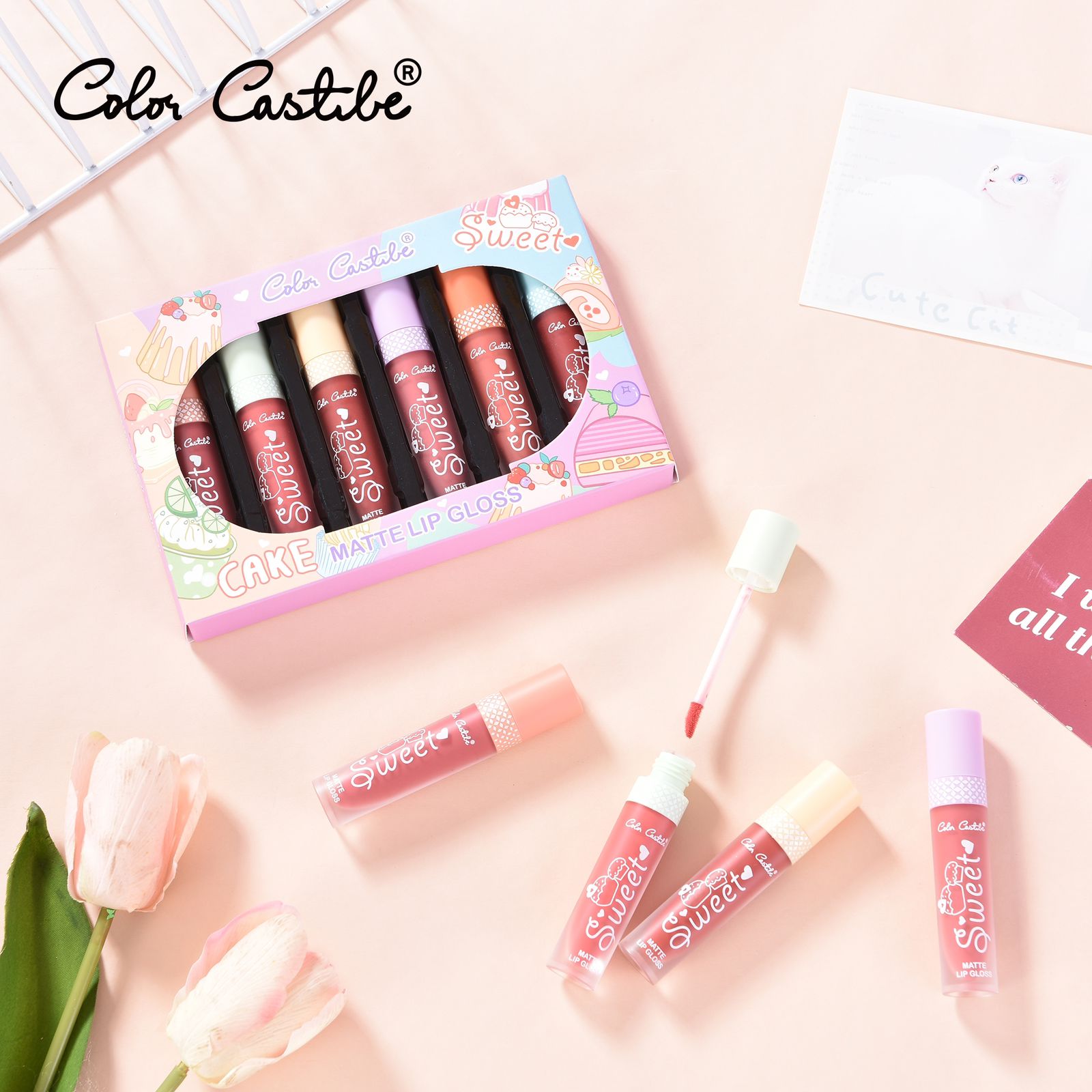 Color Castle Sweet Pack Of 6 Matte Lipgloss