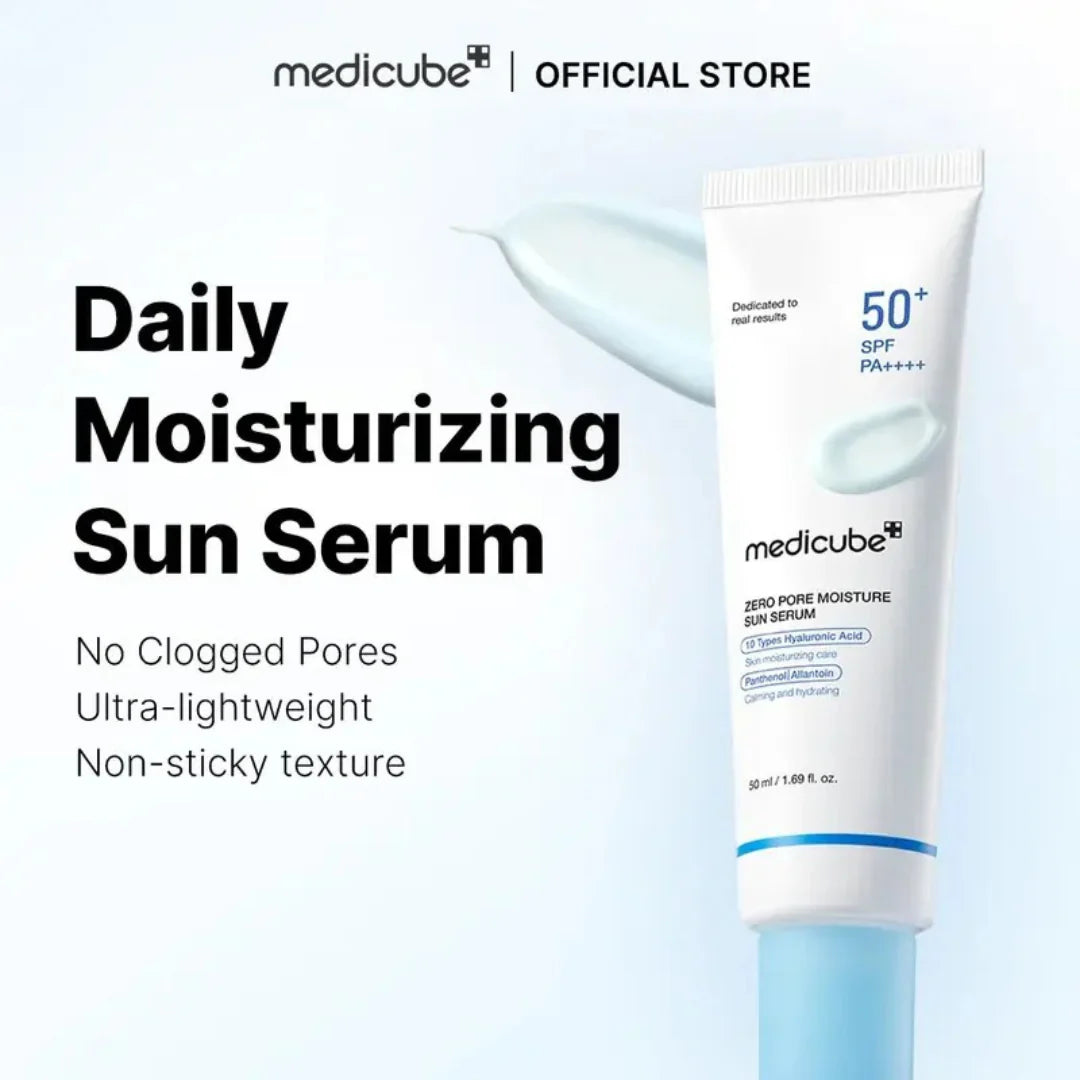 Medicube Zero Pore Moisture Sun Serum SPF 50+ 50ml | Lightweight Pore Care Sunscreen