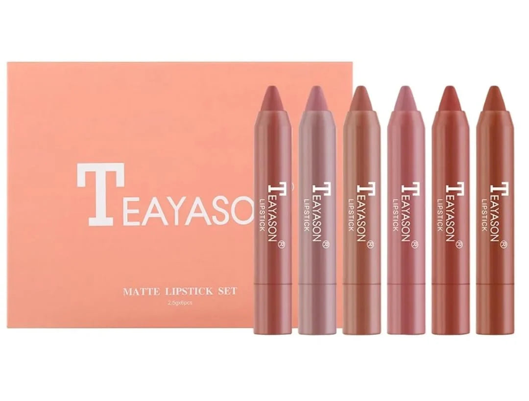 TEAYASON 6 Pcs Lip Crayon-Set A