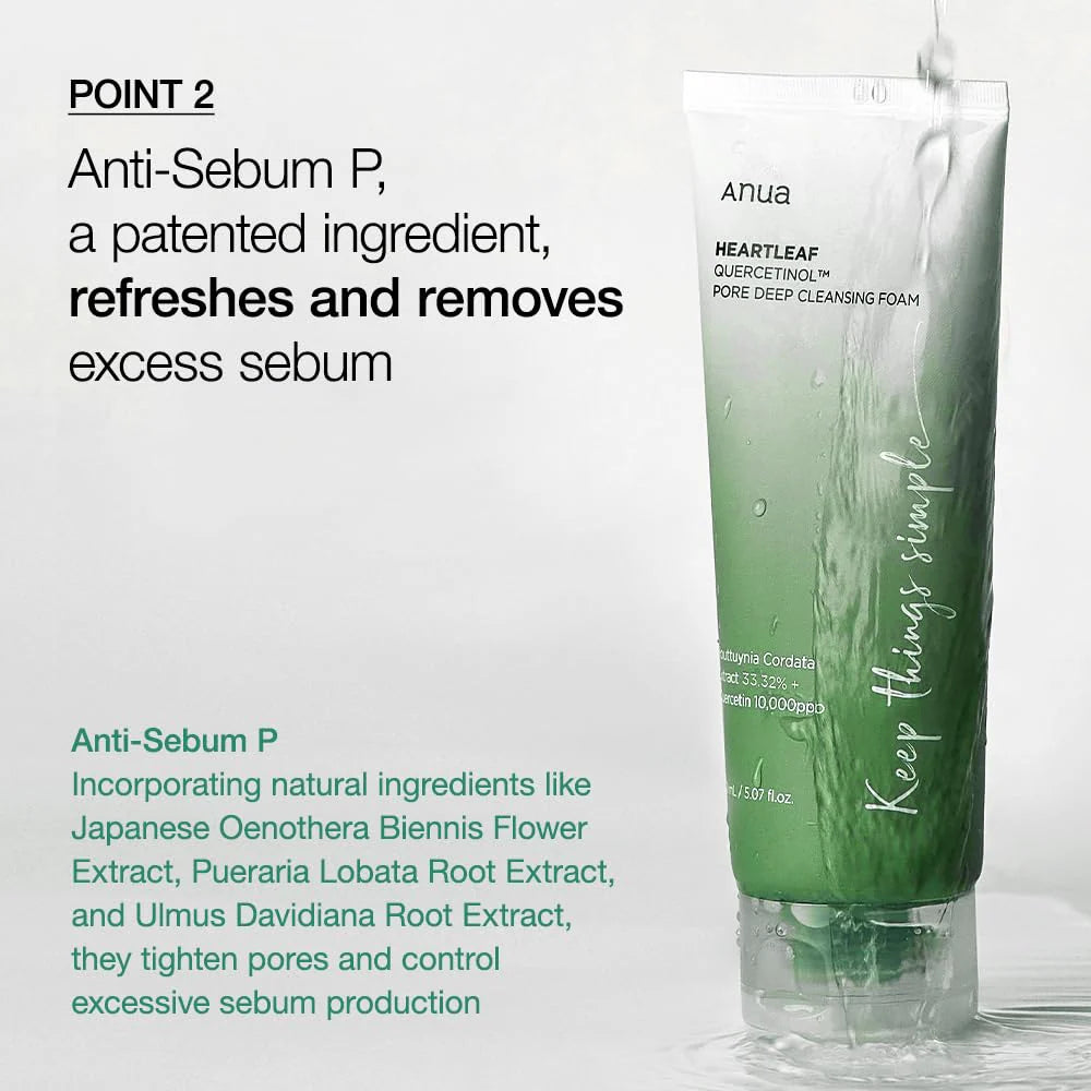 Anua Heartleaf Quercetinol Pore Deep Cleansing Foam