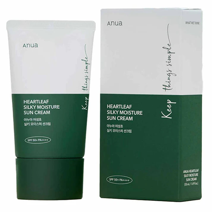 Anua Heartleaf Silky Moisture Sun Cream SPF 50+ PA++++-50ML