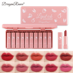 Dragon Ranee Lipstick Fruity Vigor Makeup (Pack of 10)