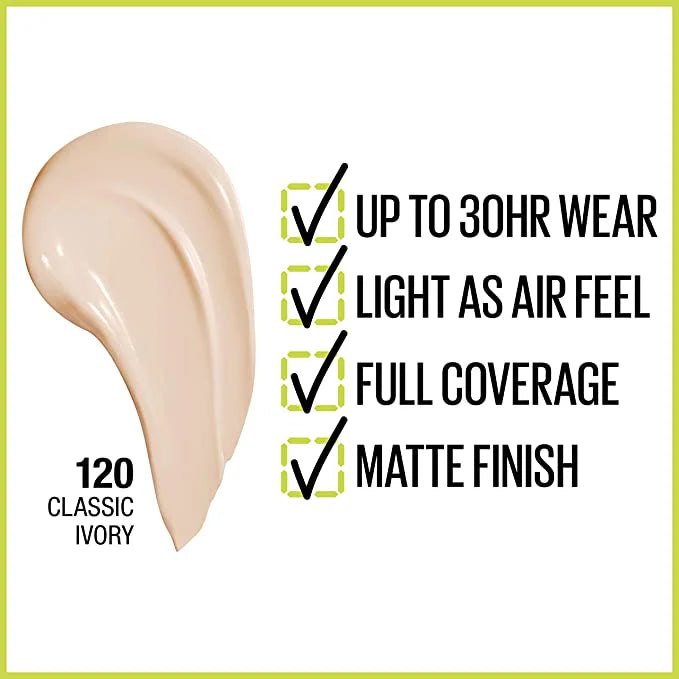 Maybelline- 30H Super Stay long Lasting Foundation-30ML