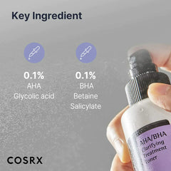 COSRX AHA BHA Clarifying Treatment Toner 200ml – Exfoliating & Hydrating Toner for Smooth, Clear Skin