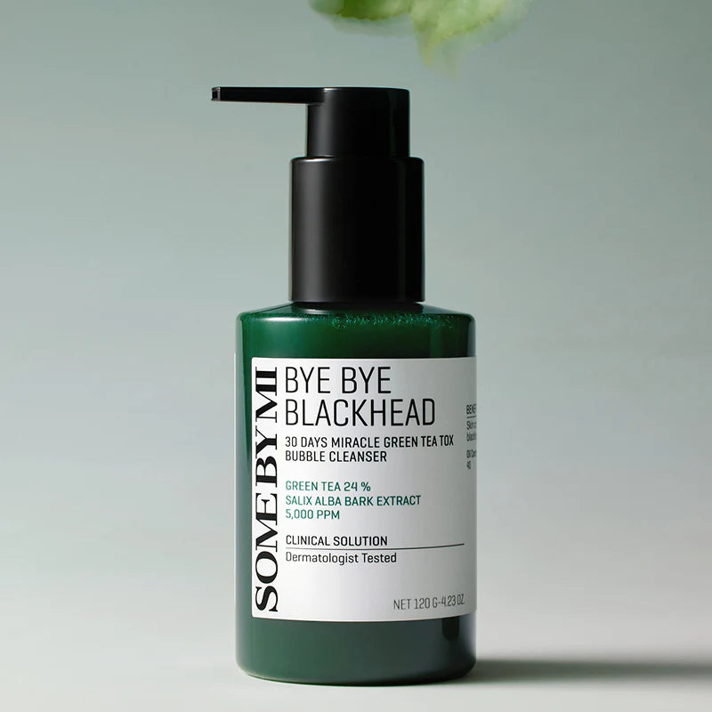 Some By Mi Bye Bye Blackhead 30 Days Miracle Green Tea Tox Bubble Cleanser | Pore Cleansing, Blackhead Removal, Acne Control