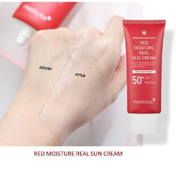 Medicube Red Moisture Real Sun Cream 50ml | SPF 50+ Hydrating Sunscreen