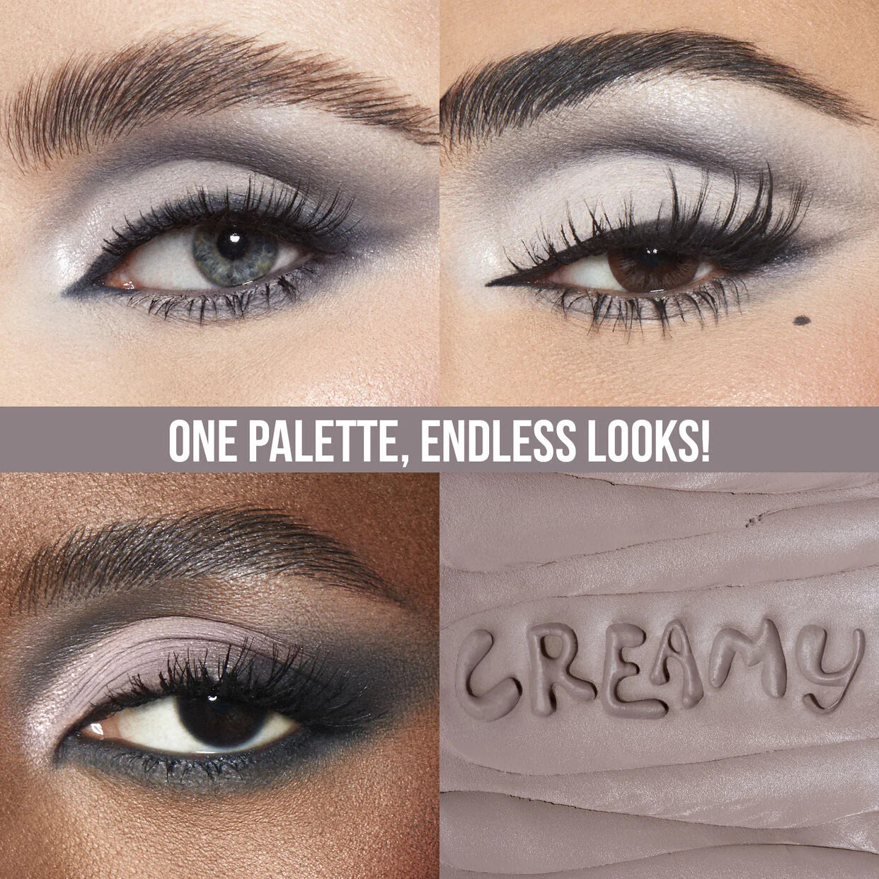 HudaMoji Creamy Obsessions Eyeshadow Palette Greige-2