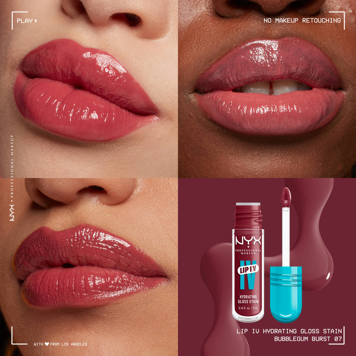 NYX Lip I.V. Hydrating Lip Gloss Stain 5ml – Long Lasting Gloss Tint
