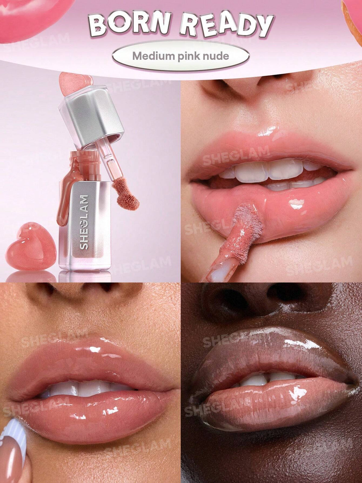 SHEGLAM Glass Lock Air Gloss 3.4ml | High-Shine Lip Gloss