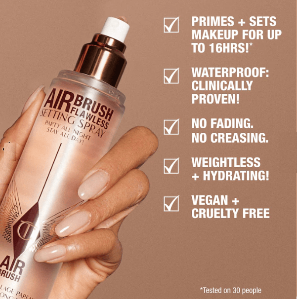 Charlotte Tilbury Airbrush Flawless Setting Spray 100ml | Long-Lasting Makeup Fixer