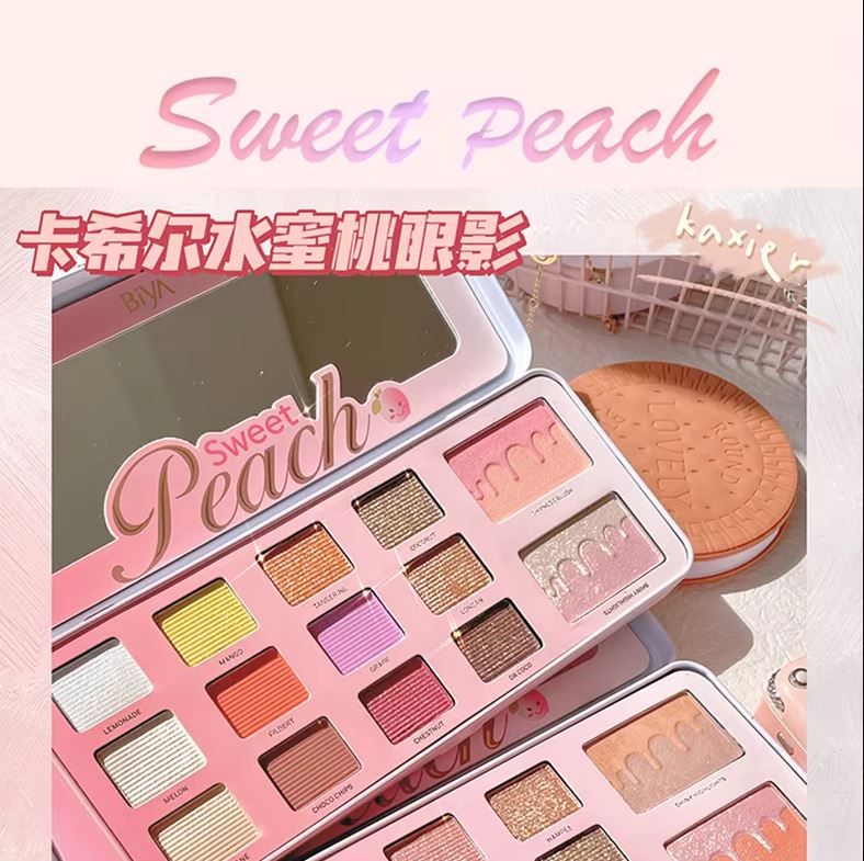 Biya 12 Colour Sweet Peach Eyeshadow