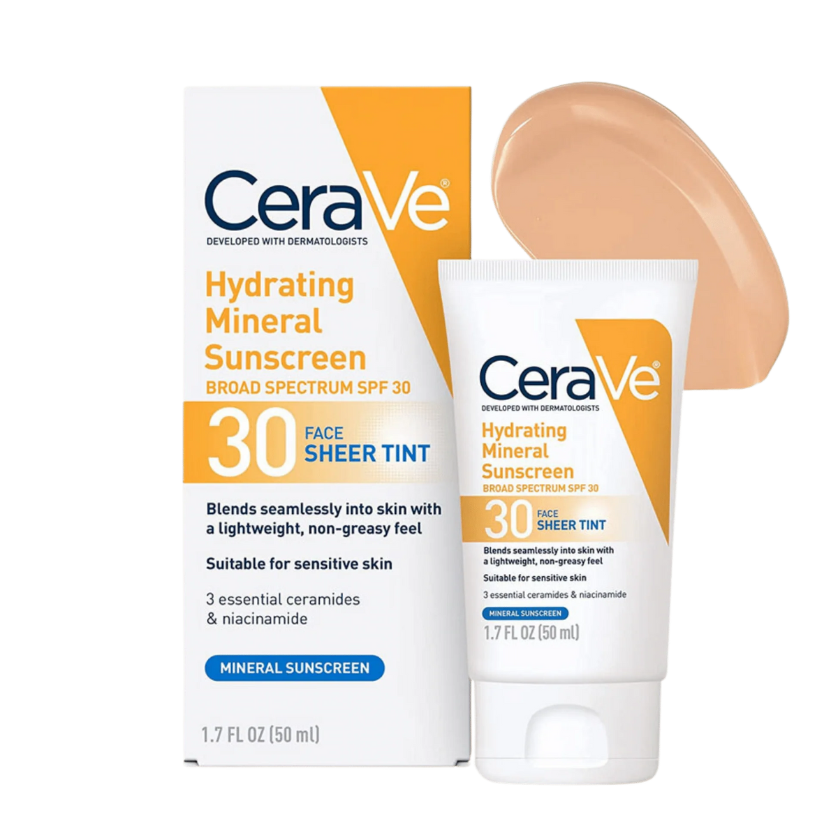 CeraVe Hydrating Mineral Sunscreen SPF 30 Face Sheer Tint