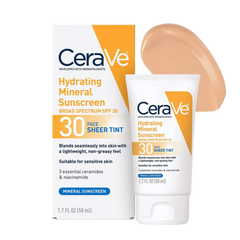 CeraVe Hydrating Mineral Sunscreen SPF 30 Face Sheer Tint