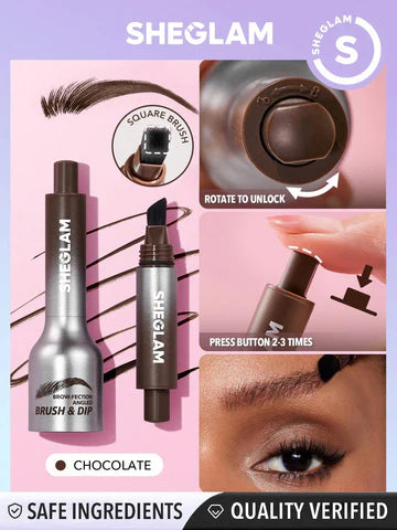 Sheglam Brow fection Angled Brush and Dip Liquid Eyebrow Gel Pen