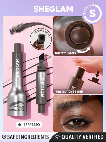 Sheglam Brow fection Angled Brush and Dip Liquid Eyebrow Gel Pen