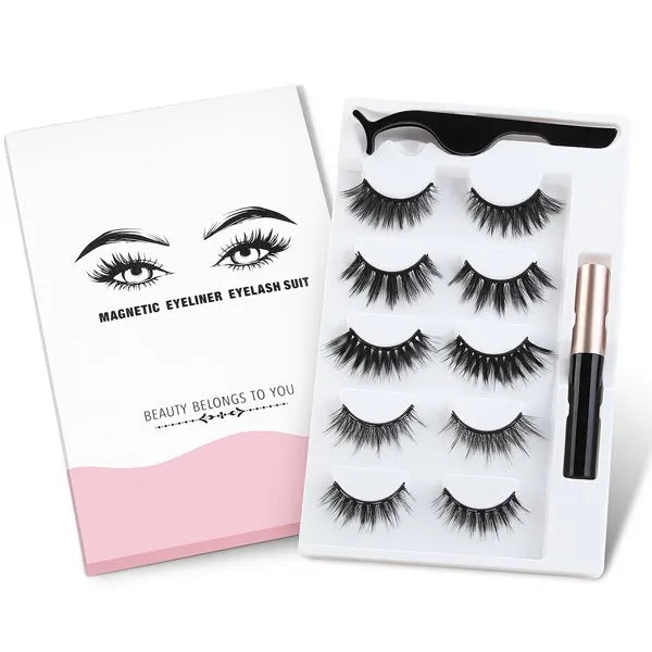 Magnetic Eyeliner Eyelashes Suit Beauty Belongs To You (5 Pairs)