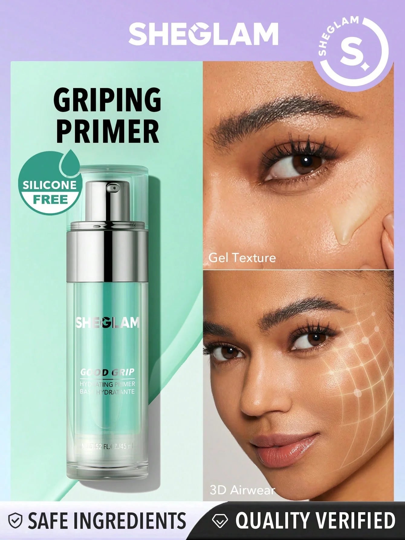 Sheglam Good Grip Hydrating Primer 45ml – Long-Lasting, Smooth & Hydrating Makeup Base