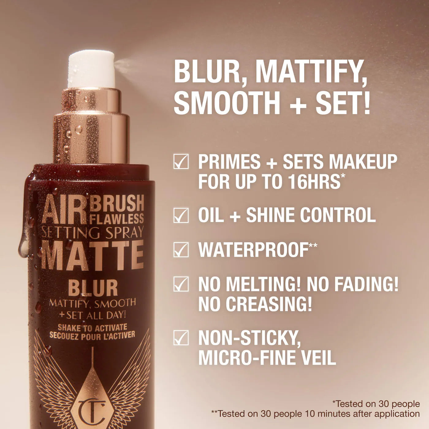 Charlotte Tilbury Airbrush Flawless Matte Blurring & Waterproof Setting Spray-100ml