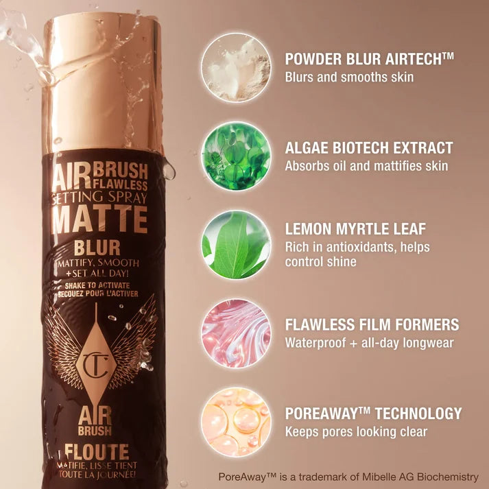 Charlotte Tilbury Airbrush Flawless Matte Blurring & Waterproof Setting Spray-100ml