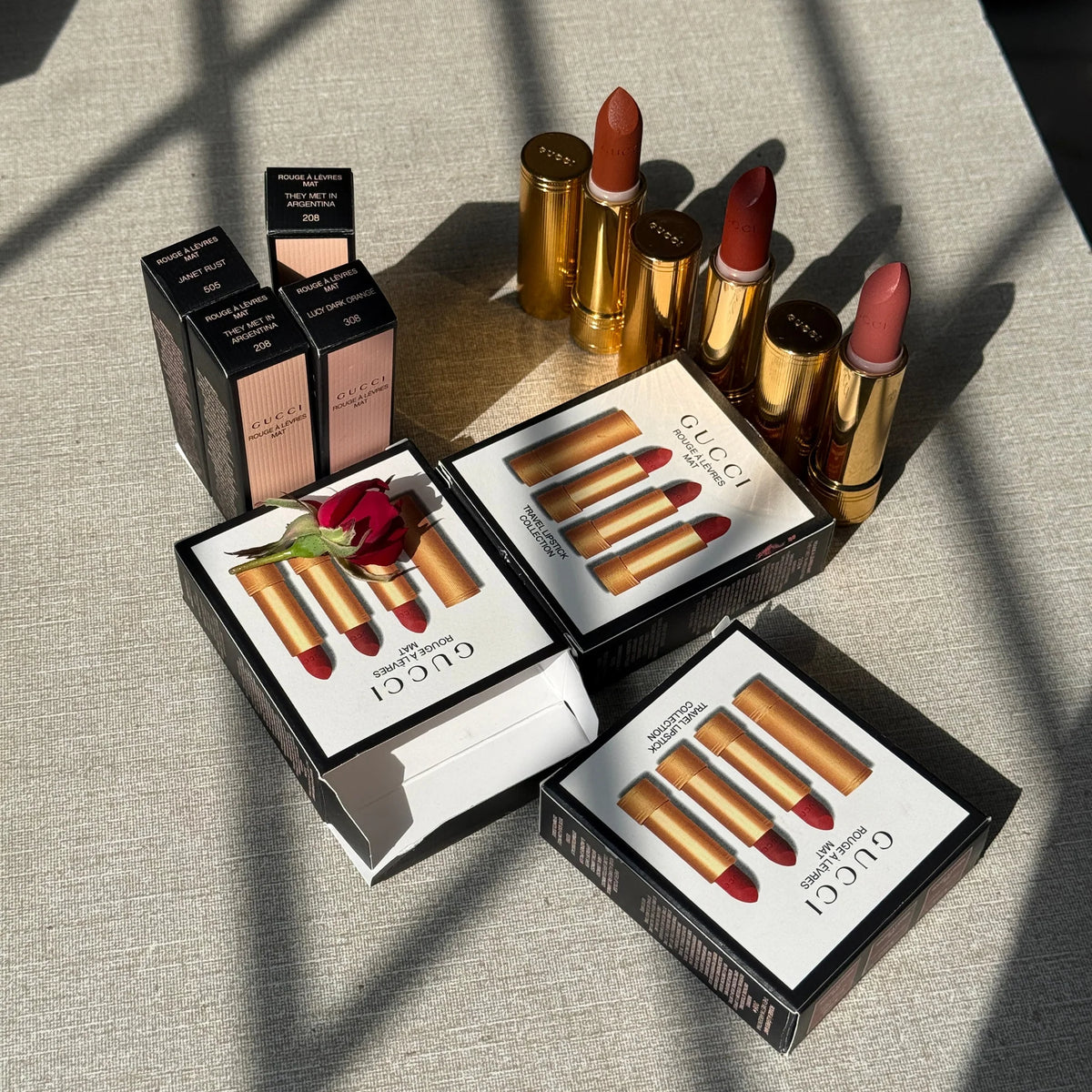 Gucci Rouge À Lèvres Mat Lipstick Trio – Luxury Matte Lipstick Set