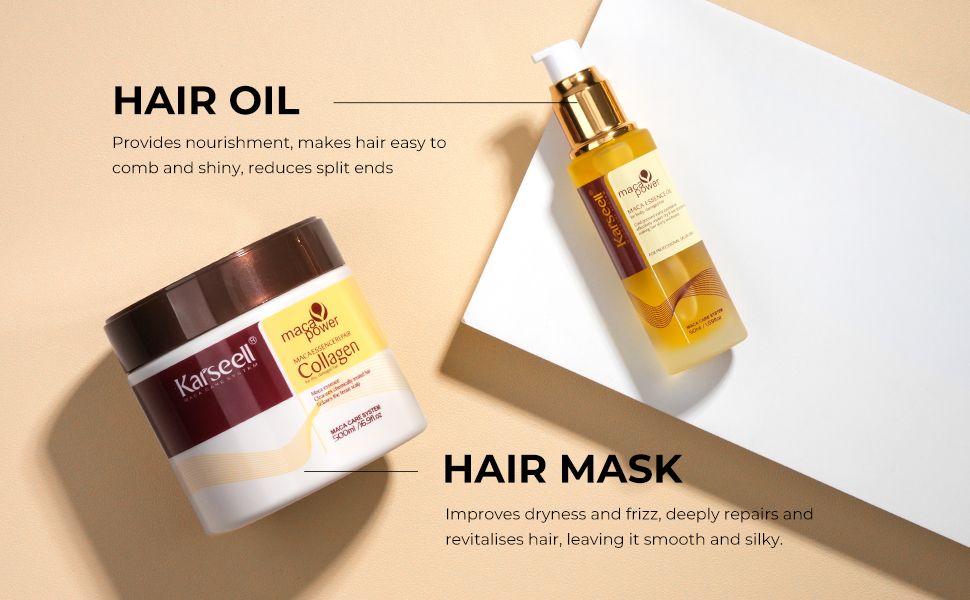 Karseell Collagen Hair Mask + Argan Oil Set