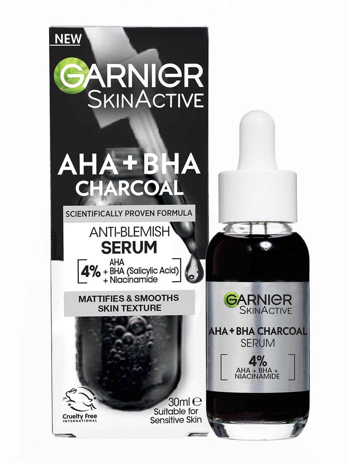 Garnier Pure Active AHA BHA Charcoal Serum-30ML