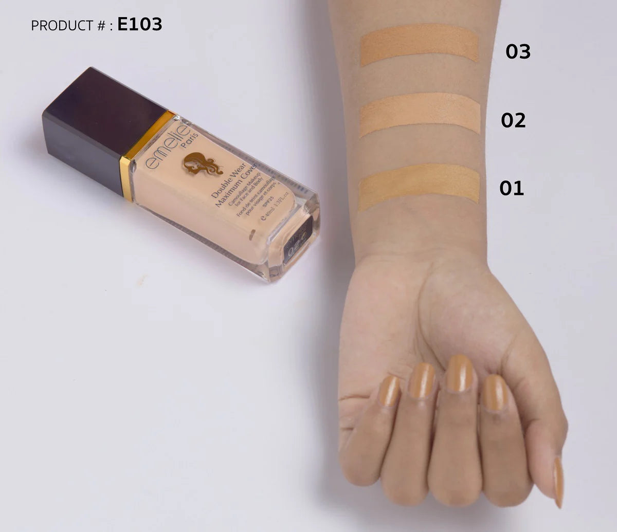 Emelie Double Wear & Maximum Cover Foundation