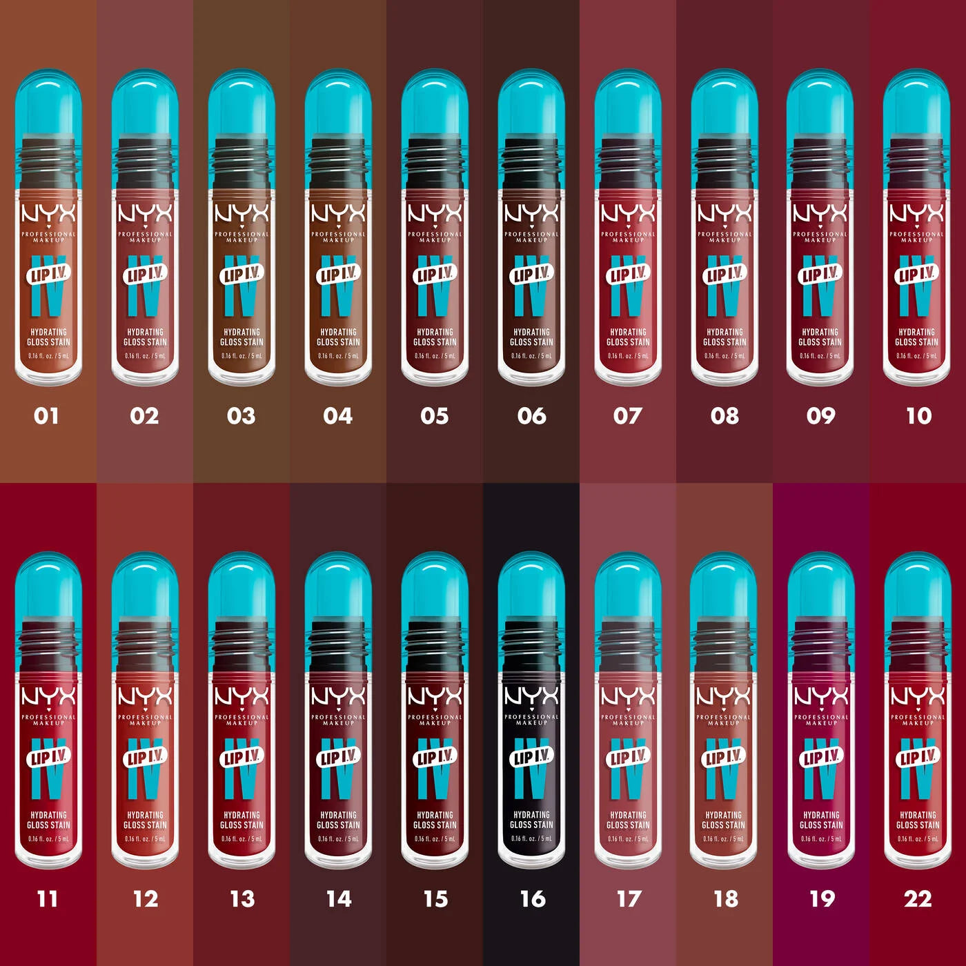 NYX Lip I.V. Hydrating Lip Gloss Stain 5ml – Long Lasting Gloss Tint