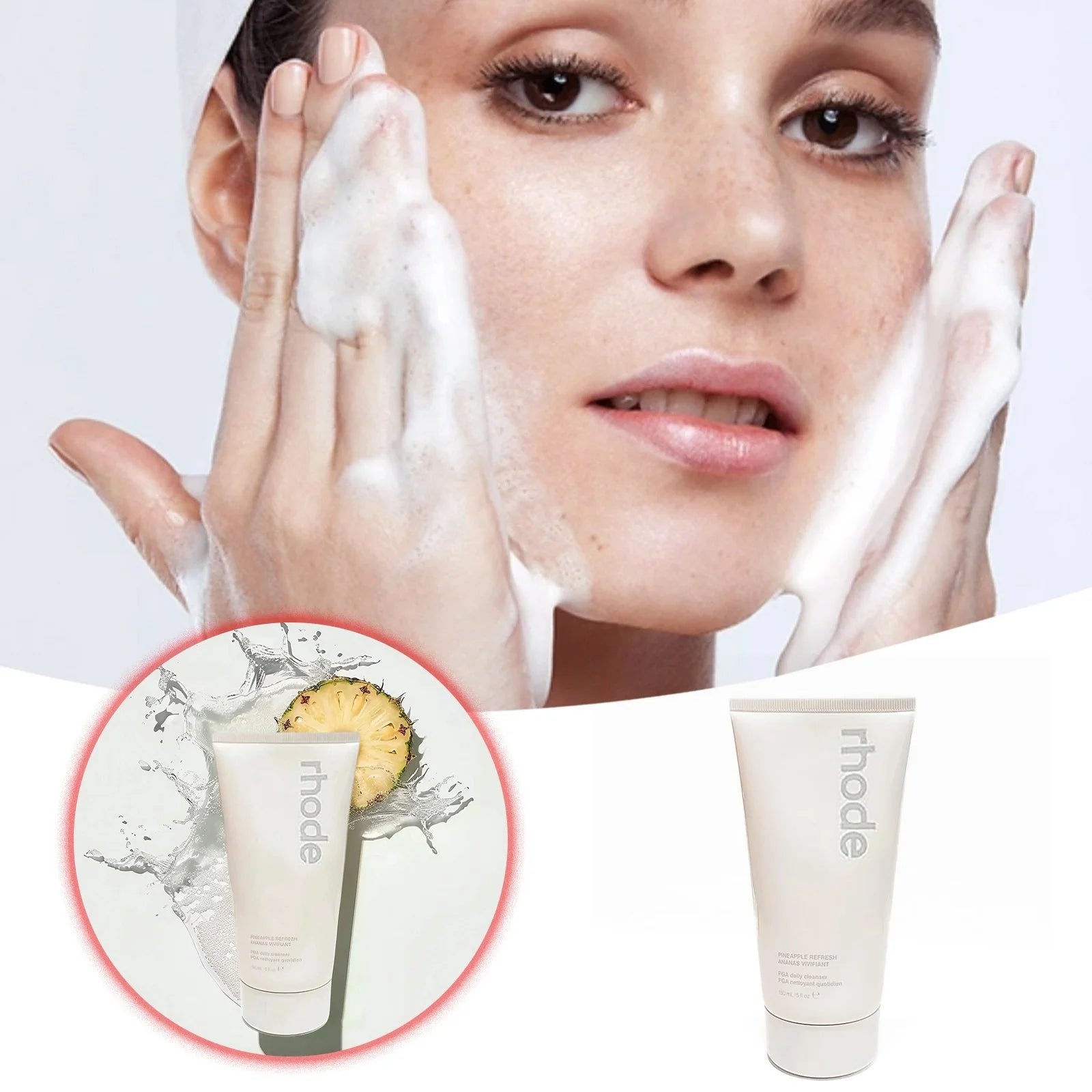 Rhode Pineapple Refresh Daily Cleanser – Hydrating Gel Cleanser for Smooth, Glowing Skin