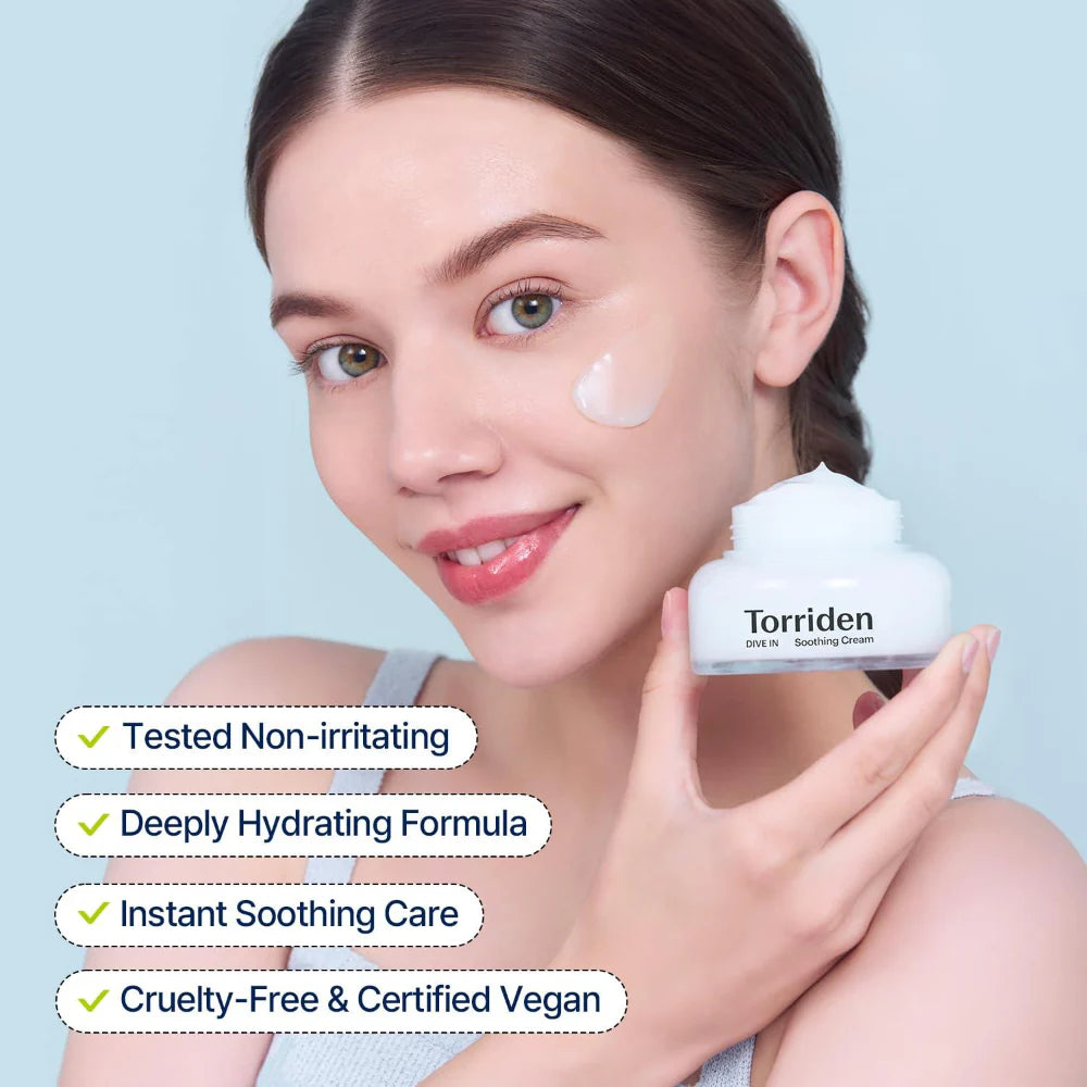 Torriden DIVE IN Hyaluronic Acid Soothing Cream 100ml – Deep Hydration & Soothing Care