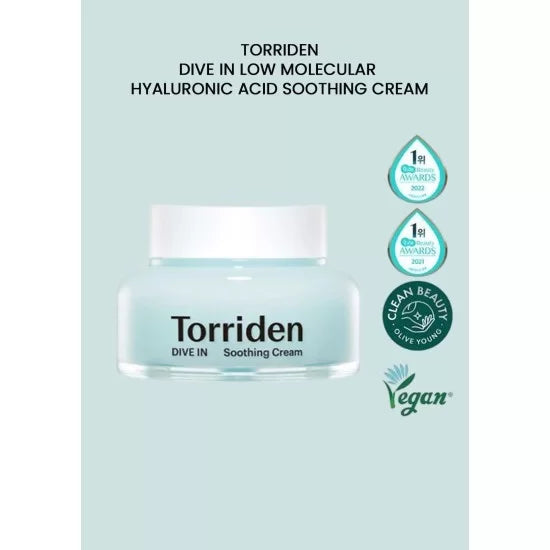 Torriden DIVE IN Hyaluronic Acid Soothing Cream 100ml – Deep Hydration & Soothing Care