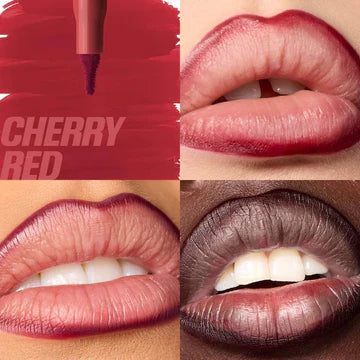 Huda Beauty Lip Contour Lip Stain Cherry Red – 12 Hour Long-Lasting Matte Color