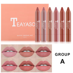 TEAYASON 6 Pcs Lip Crayon-Set A