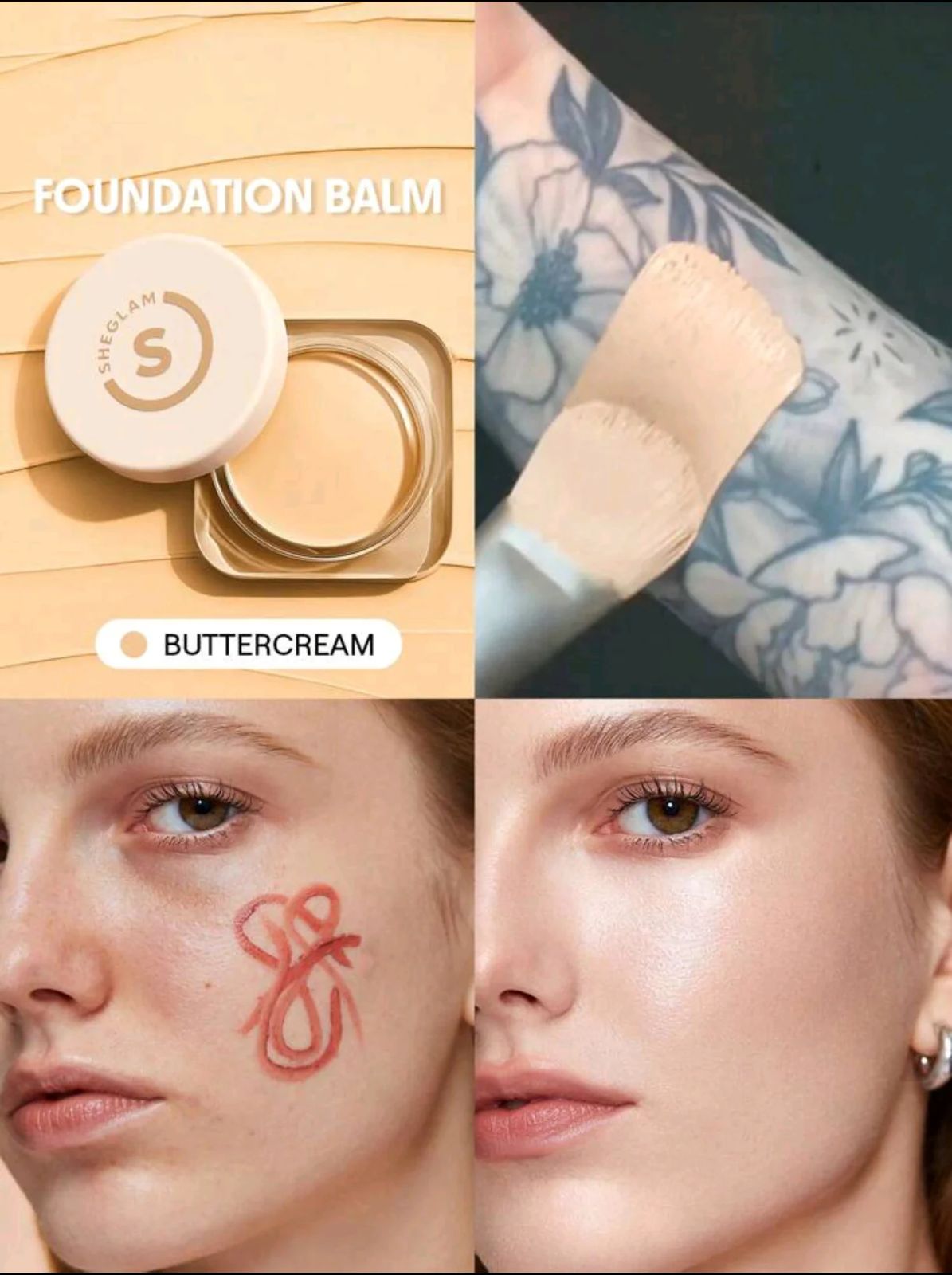 Sheglam Skinfluencer Full Coverage Foundation Balm | Long-Lasting Matte Finish