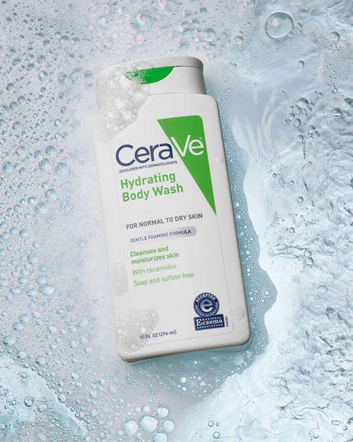 CeraVe Hydrating Body Wash 296ml – Moisturizing Cleanser for Dry & Sensitive Skin
